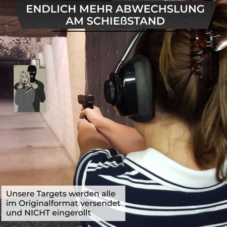 Hostage Target - Graspapier mit klar sichtbaren Einschusslöchern und blendfreier Oberfläche - Image 4
