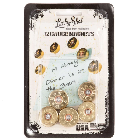 LUCKY SHOT 12 Gauge Bullet Magnets - (5pcs) - Image 4