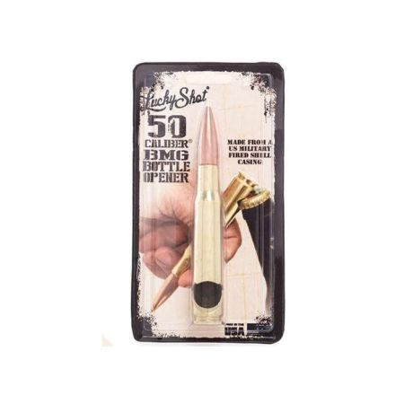 LUCKY SHOT Bullet Bottle Opener 50 Cal BMG - Brass - Image 3