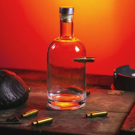 LUCKY SHOT Bullet Decanter Glass Bottle 50 CAL - Image 3