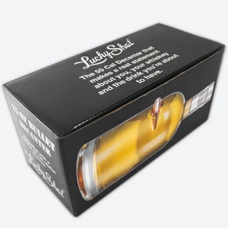 LUCKY SHOT Bullet Decanter Glass Bottle 50 CAL - Image 2