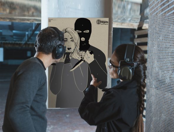 Hostage Target - Graspapier mit klar sichtbaren Einschusslöchern und blendfreier Oberfläche - Image 5