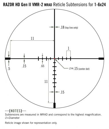 Vortex Razor HD Gen II-E 1-6x24 VMR-2 MRAD - Image 3
