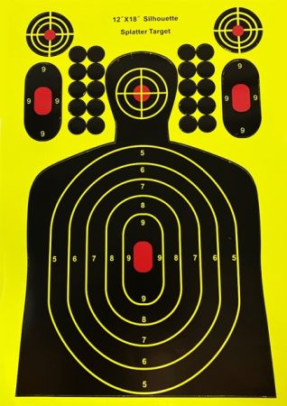 Silhouette Splatter Target