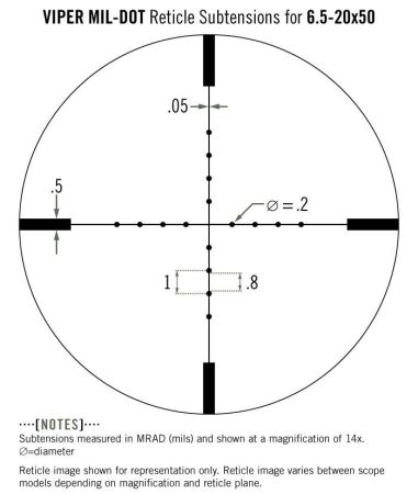 Vortex Viper 6,5-20x50 PA Mil Dot MOA - Image 7