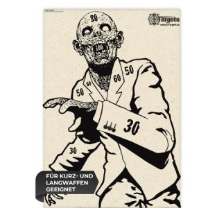 Zombie Snobby - Graspapier mit klar sichtbaren Einschusslöchern und blendfreier Oberfläche