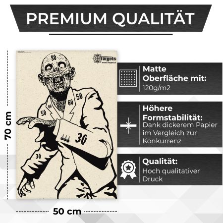Zombie Snobby - Graspapier mit klar sichtbaren Einschusslöchern und blendfreier Oberfläche - Image 2