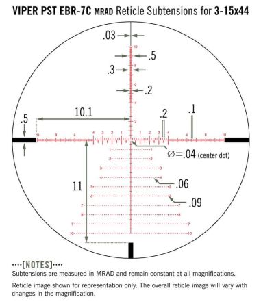 Vortex Viper PST Gen II 3-15x44 MRAD FFP EBR-7C - Image 2